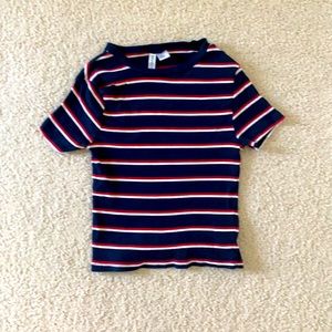 H&M Divided striped crop top